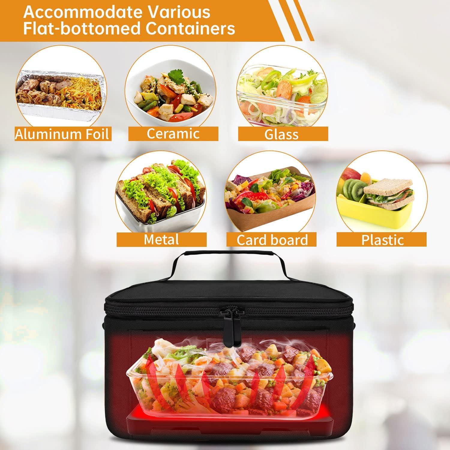 Horno Portátil Aotto 3-en-1 Calentador de Comida 110V Negro