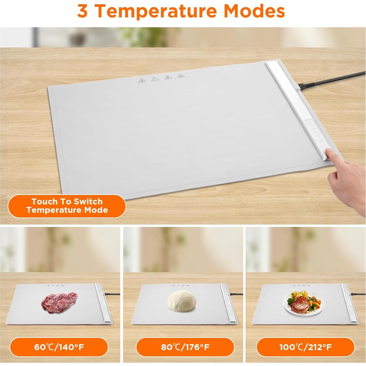 Bandeja Calentadora Eléctrica Portátil Bakeway 61.5x40.1cm