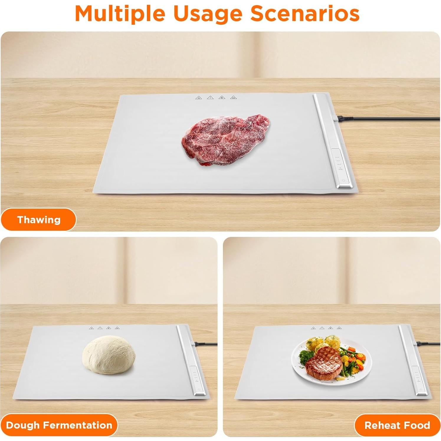 Bandeja Calentadora Eléctrica Portátil Bakeway 61.5x40.1cm