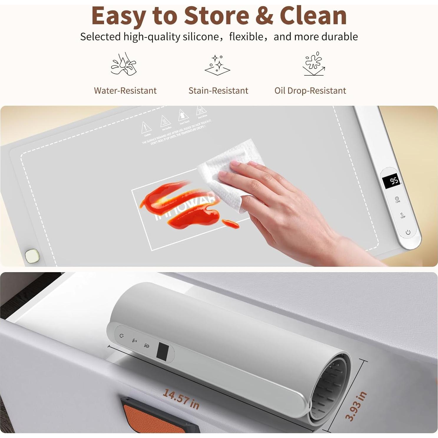 Alfombrilla Calentadora de Comida INNOWARMER 500W Ajustable Gris