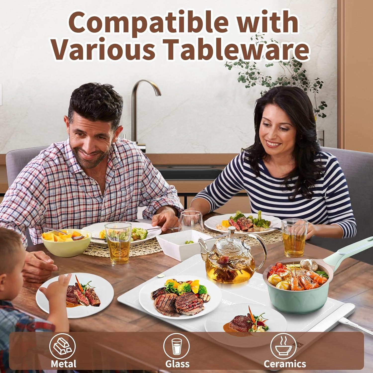 Alfombrilla Calentadora de Comida INNOWARMER 500W Ajustable Gris