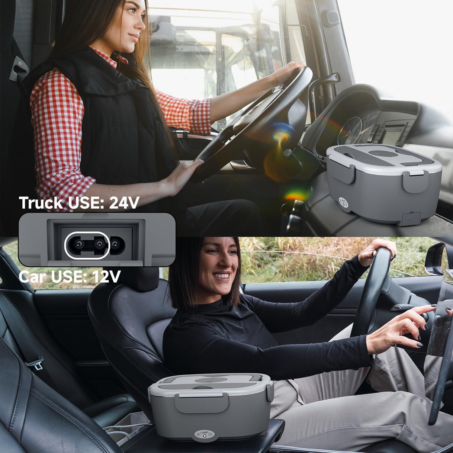 Lonchera Eléctrica Sitlais 80W 1.5L Acero Inoxidable Gris