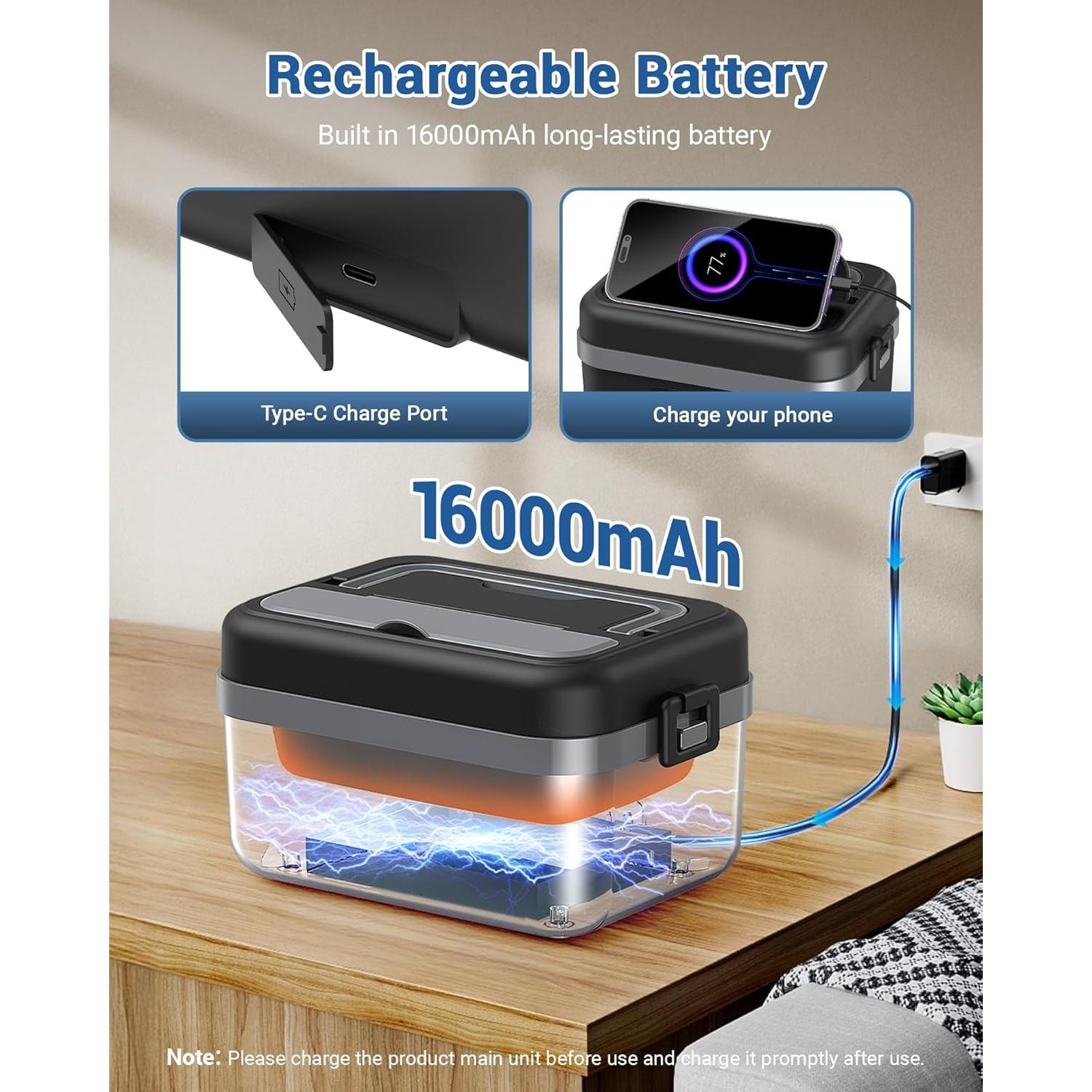 Caja de Almuerzo Eléctrica VASG 1L Inalámbrica Recargable