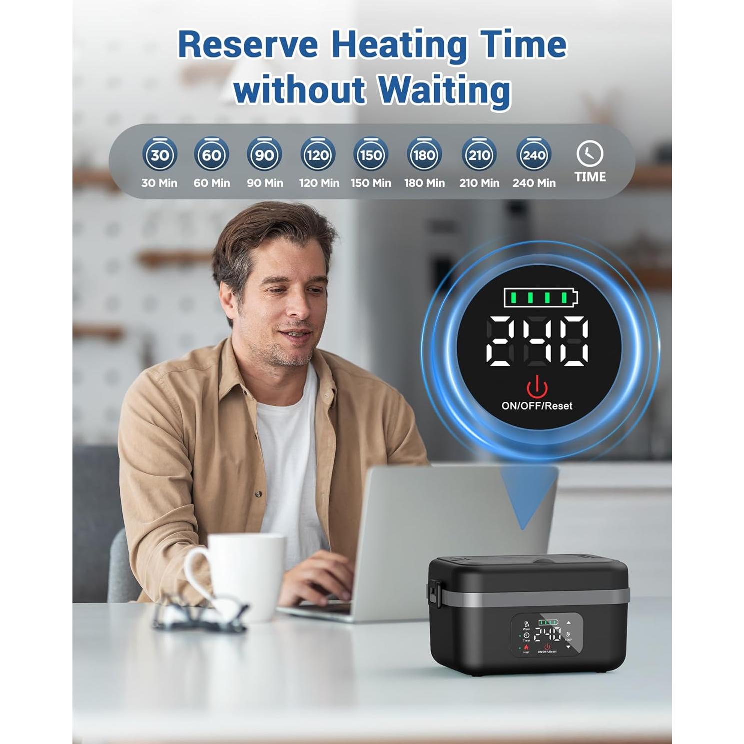 Caja de Almuerzo Eléctrica VASG 1L Inalámbrica Recargable