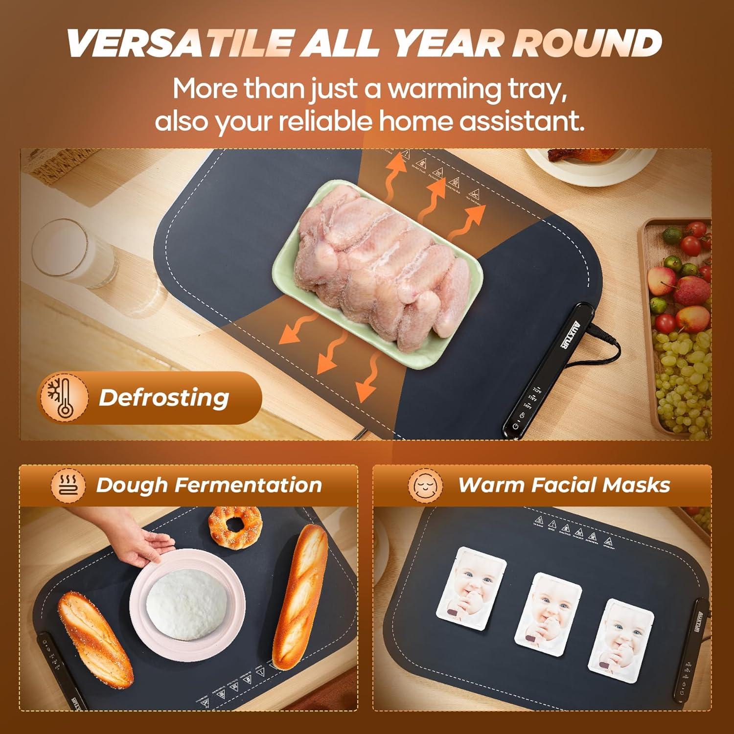 Bandeja Calentadora Eléctrica AUXTUR 61.1cm 3 Temperaturas