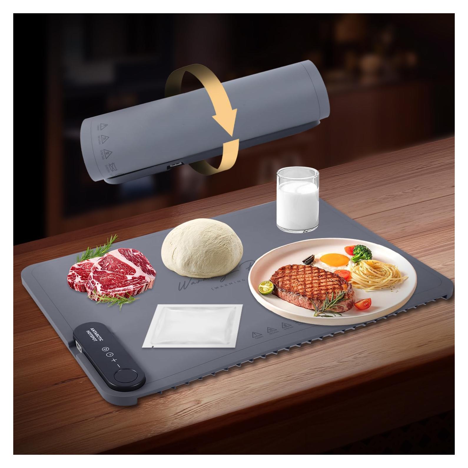 Alfombrilla Calentadora de Comida ATS 61x41 cm Silicona Gris