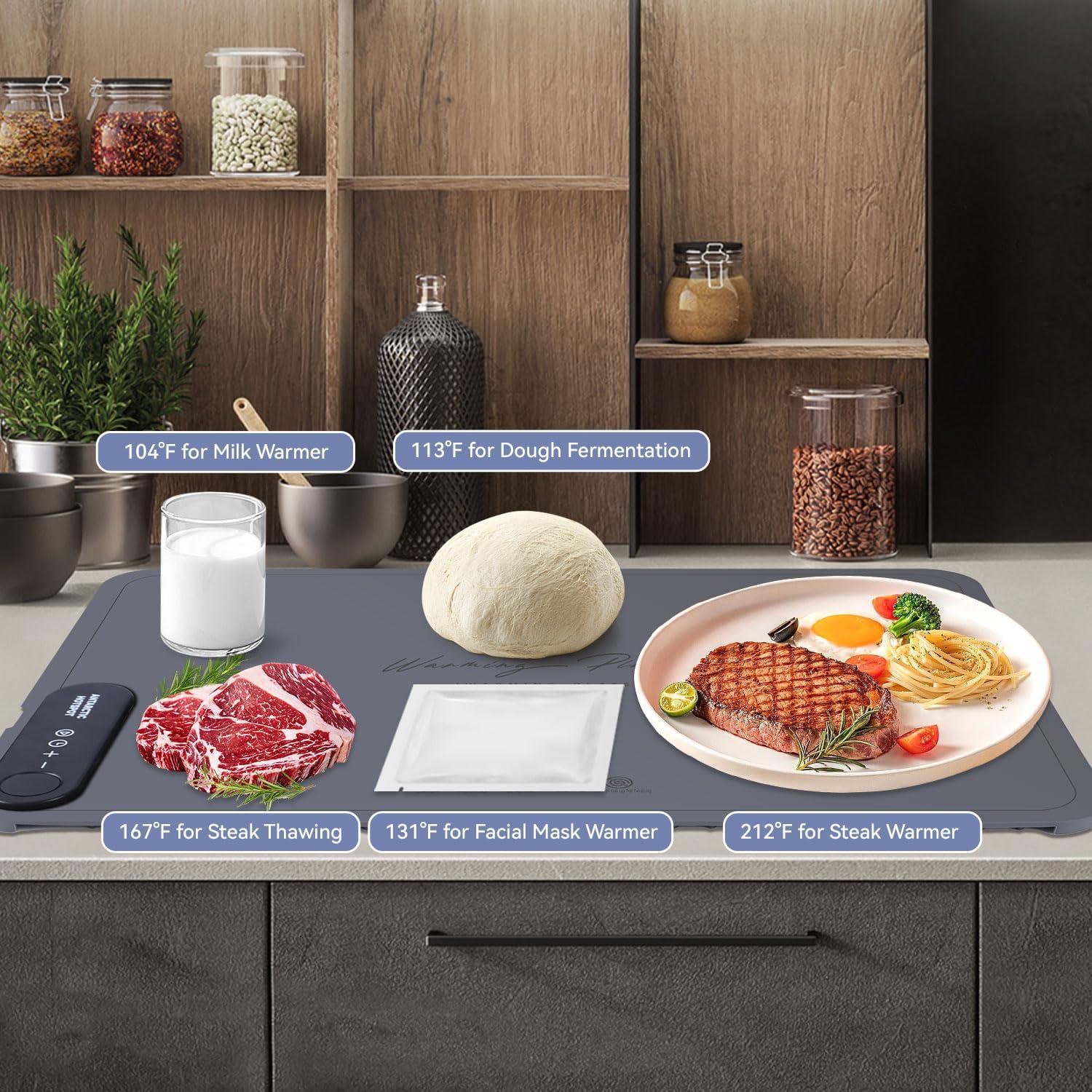 Alfombrilla Calentadora de Comida ATS 61x41 cm Silicona Gris