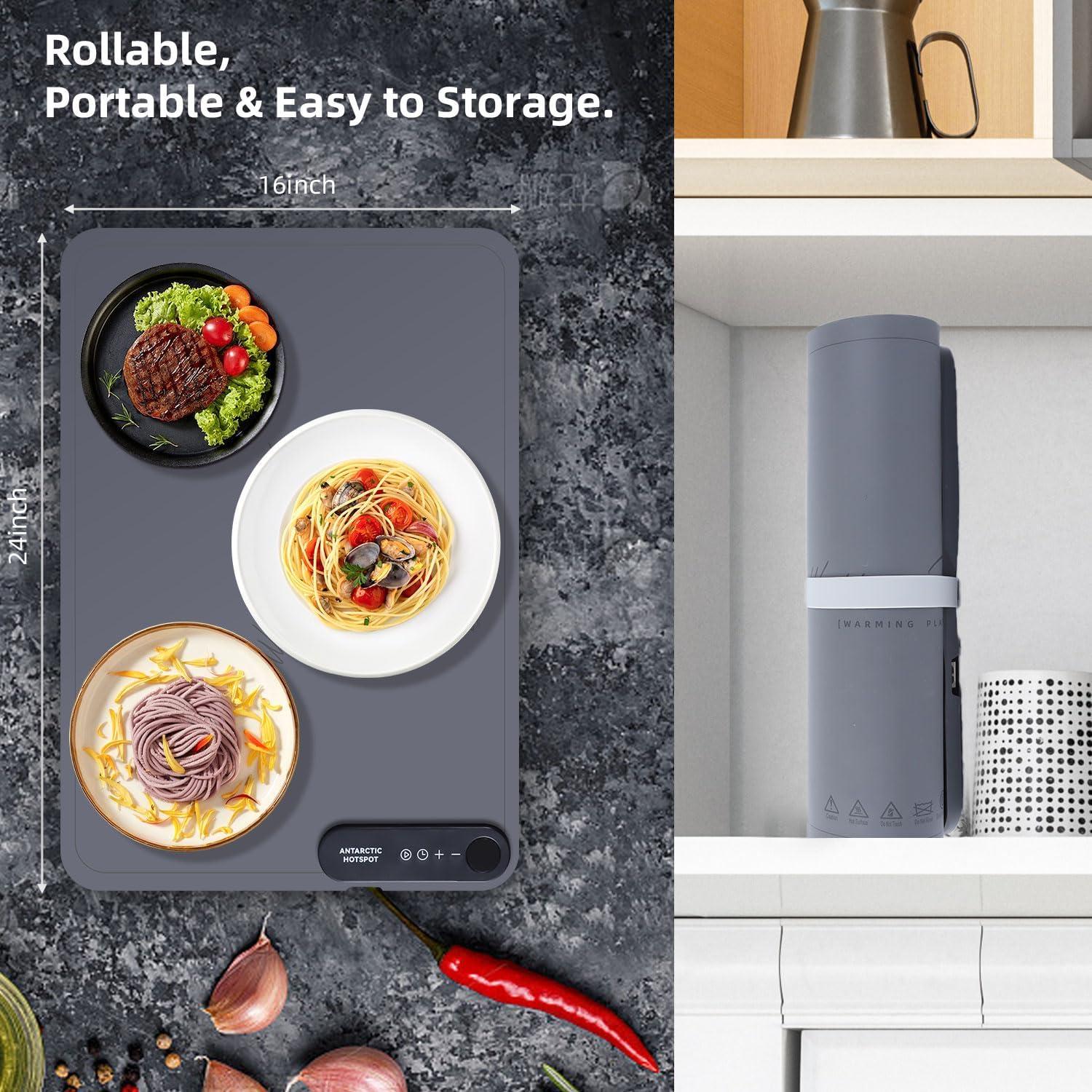 Alfombrilla Calentadora de Comida ATS 61x41 cm Silicona Gris