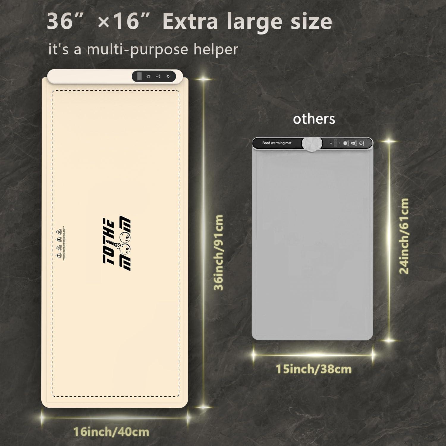 Alfombrilla Calentadora de Comida TOTHEMOON 42x14cm 6 Niveles