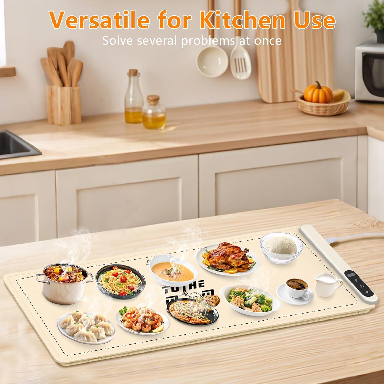 Alfombrilla Calentadora de Comida TOTHEMOON 42x14cm 6 Niveles