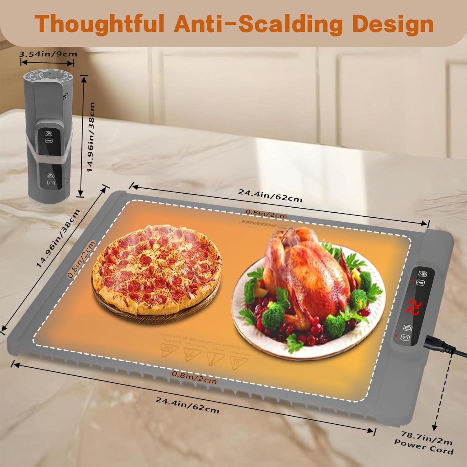 Alfombrilla Calentadora de Comida IMXSUMDA 62x38cm 5 Niveles