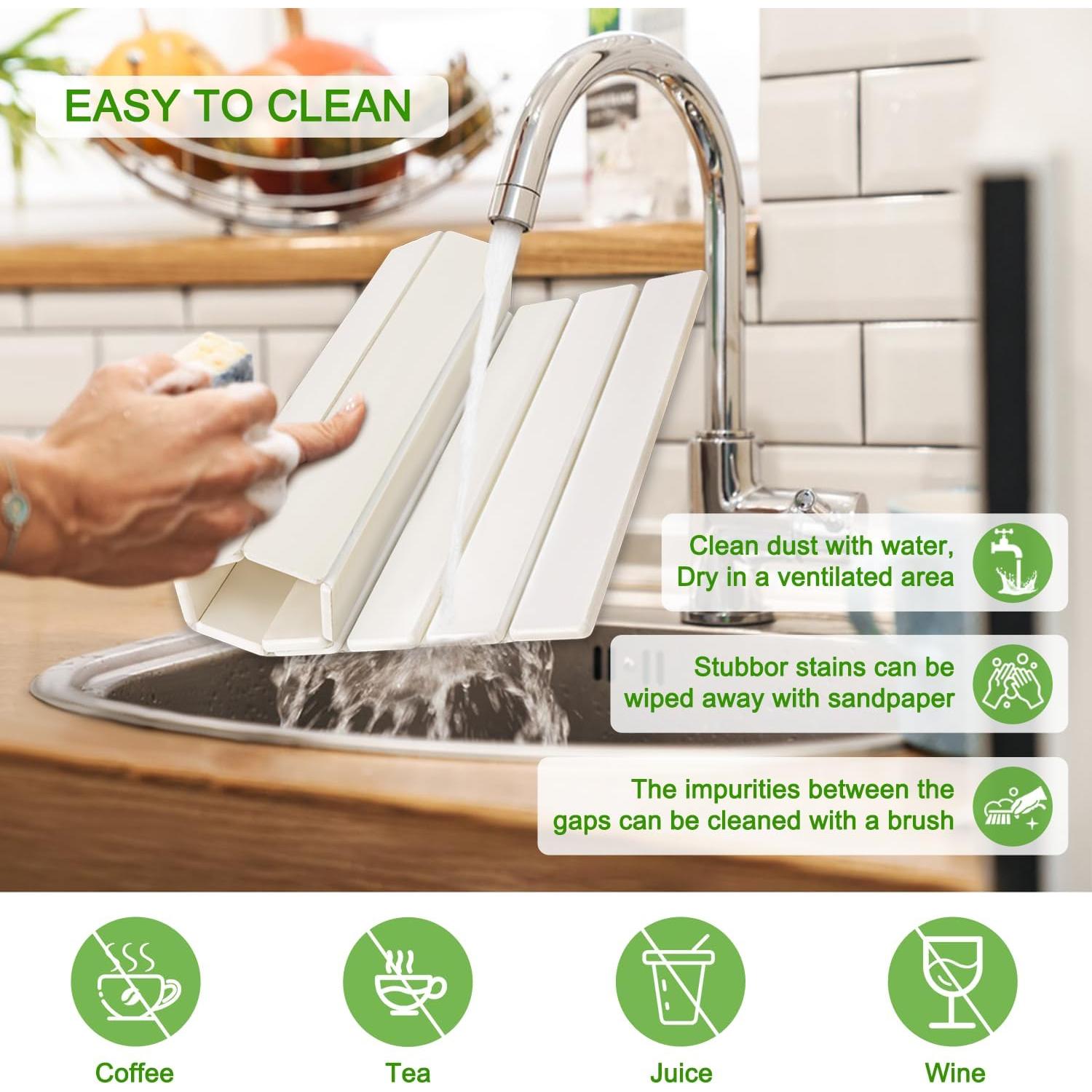 Alfombrilla de Secado Plegable YYAKIEUD 61x41 cm Blanca