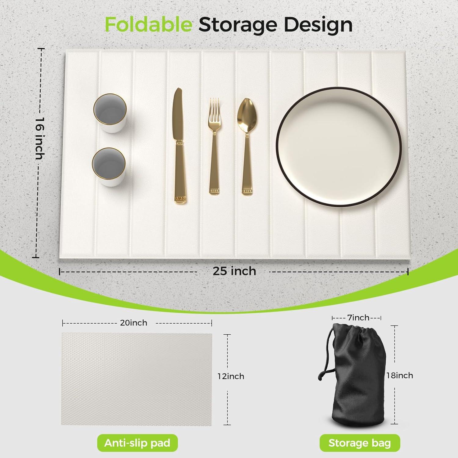 Alfombrilla Secado Rápido Aknrv 63.5x40.6cm Antideslizante