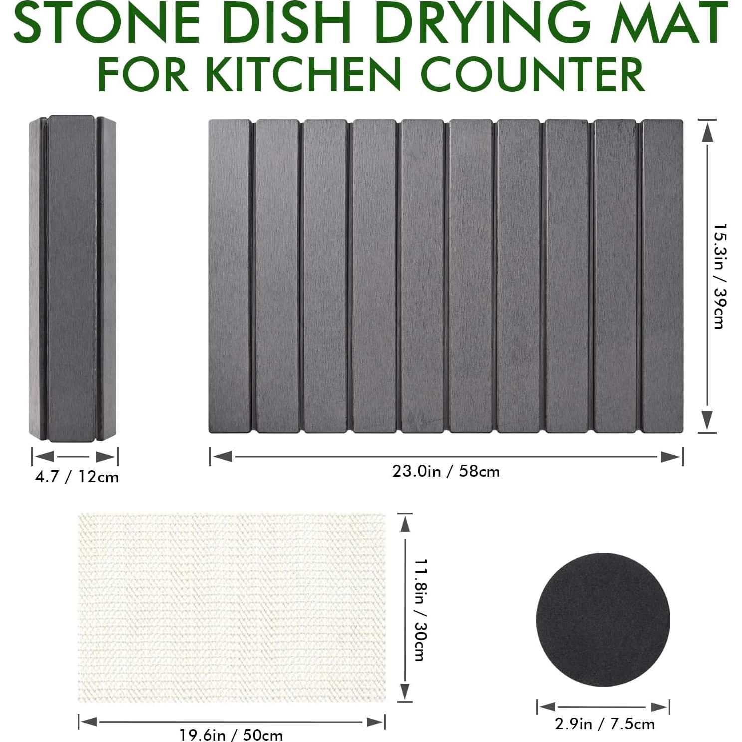 Alfombrilla de Secado de Piedra Oxydrily 42.7x33 cm Antideslizante