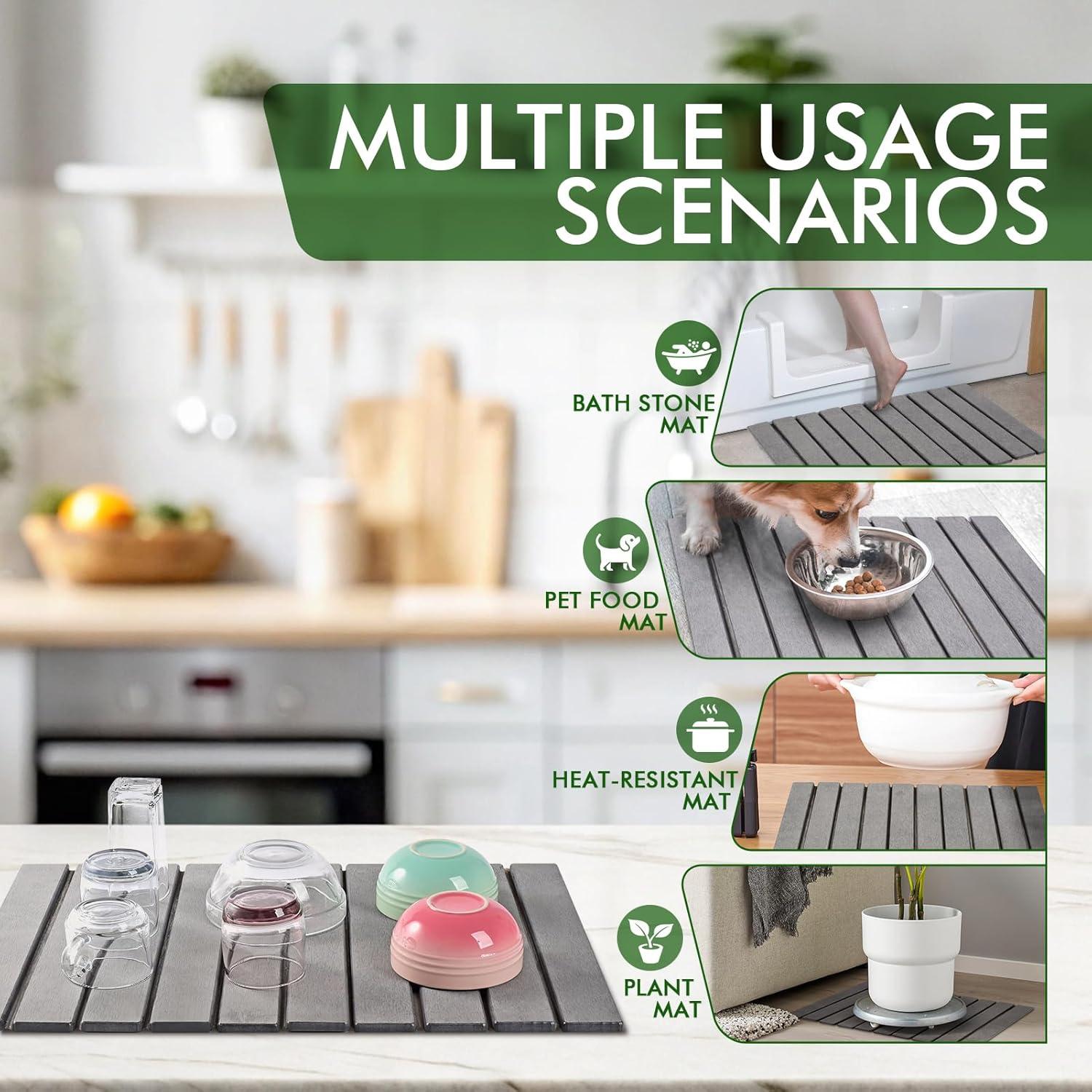 Alfombrilla de Secado de Piedra Oxydrily 42.7x33 cm Antideslizante