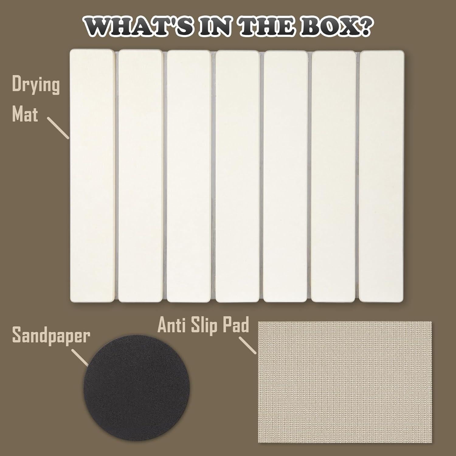 Alfombrilla de Secado de Platos CalmBloom 30x40 cm Plegable