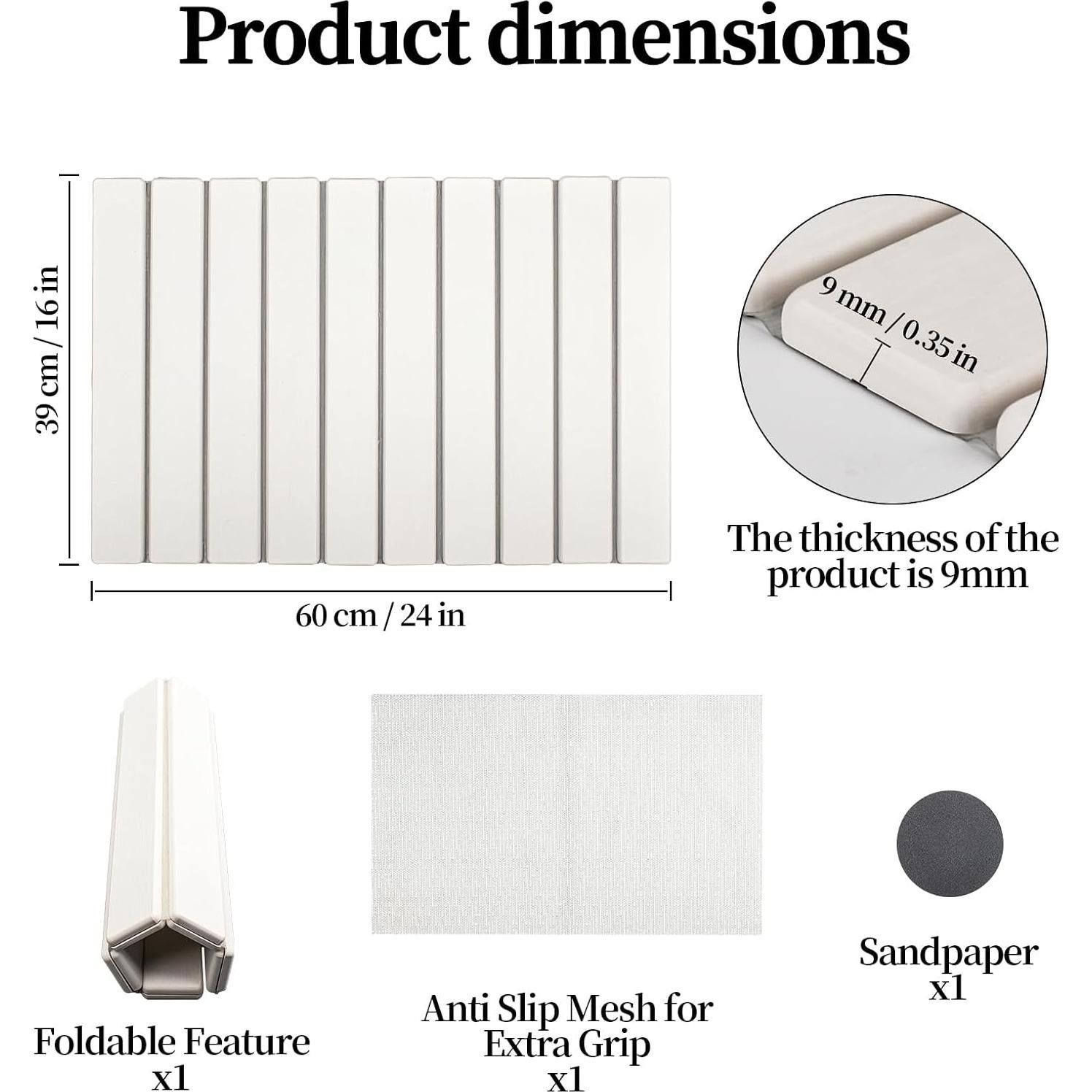 Alfombrilla de Piedra para Secar Platos Ecológica 61x41 cm