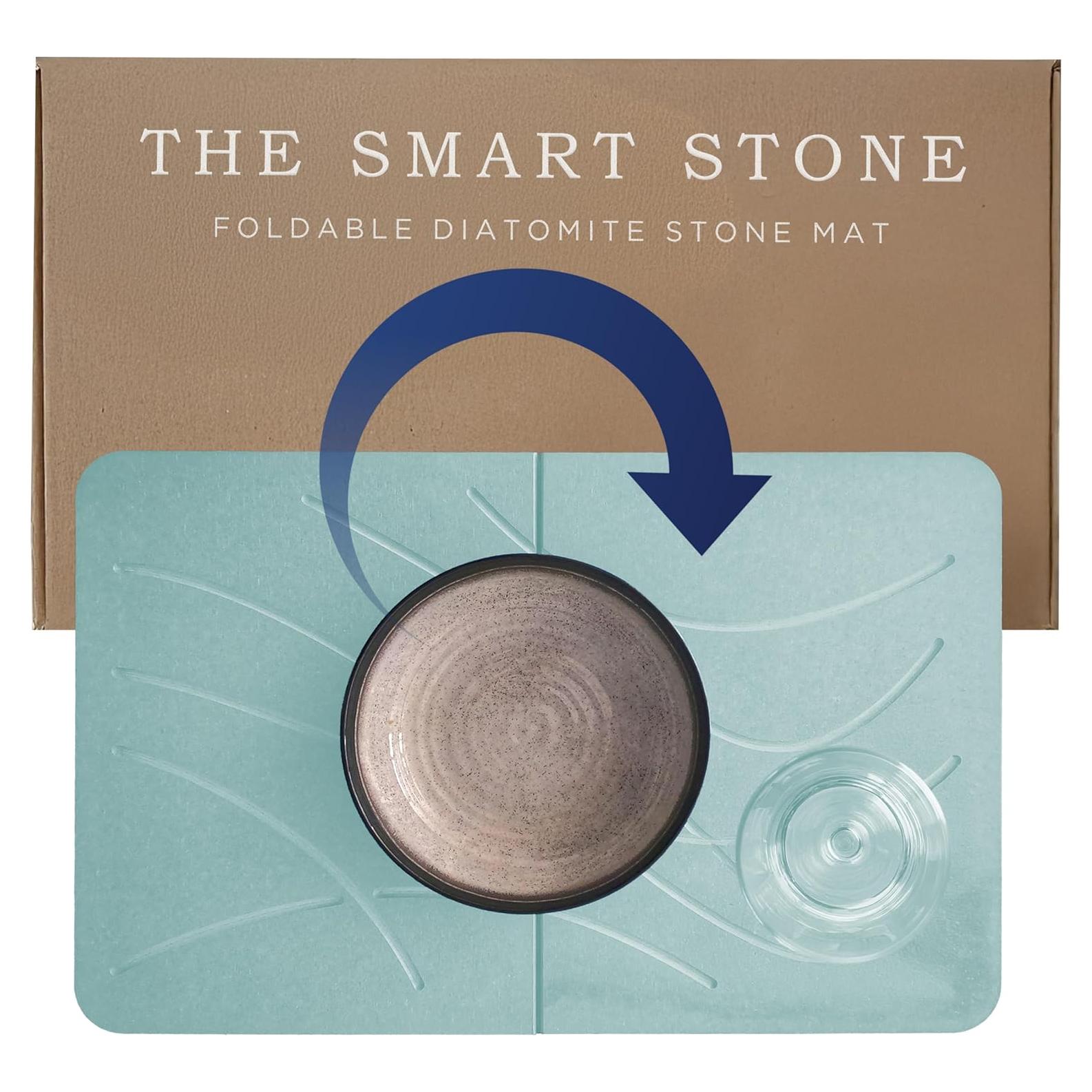 Alfombrilla de Secado de Piedra Diatomita FEDBB 60x39 cm Verde