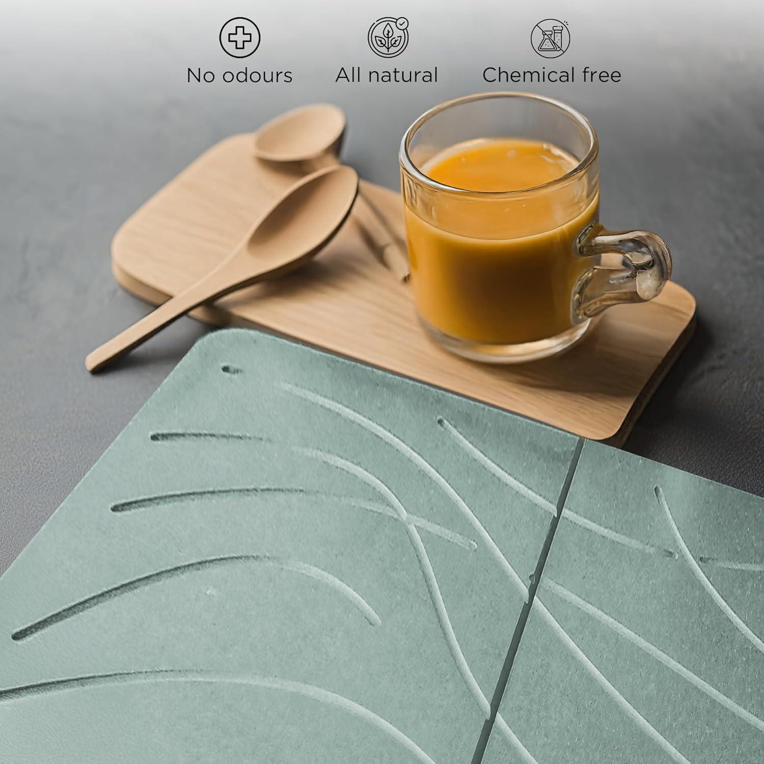 Alfombrilla de Secado de Piedra Diatomita FEDBB 60x39 cm Verde