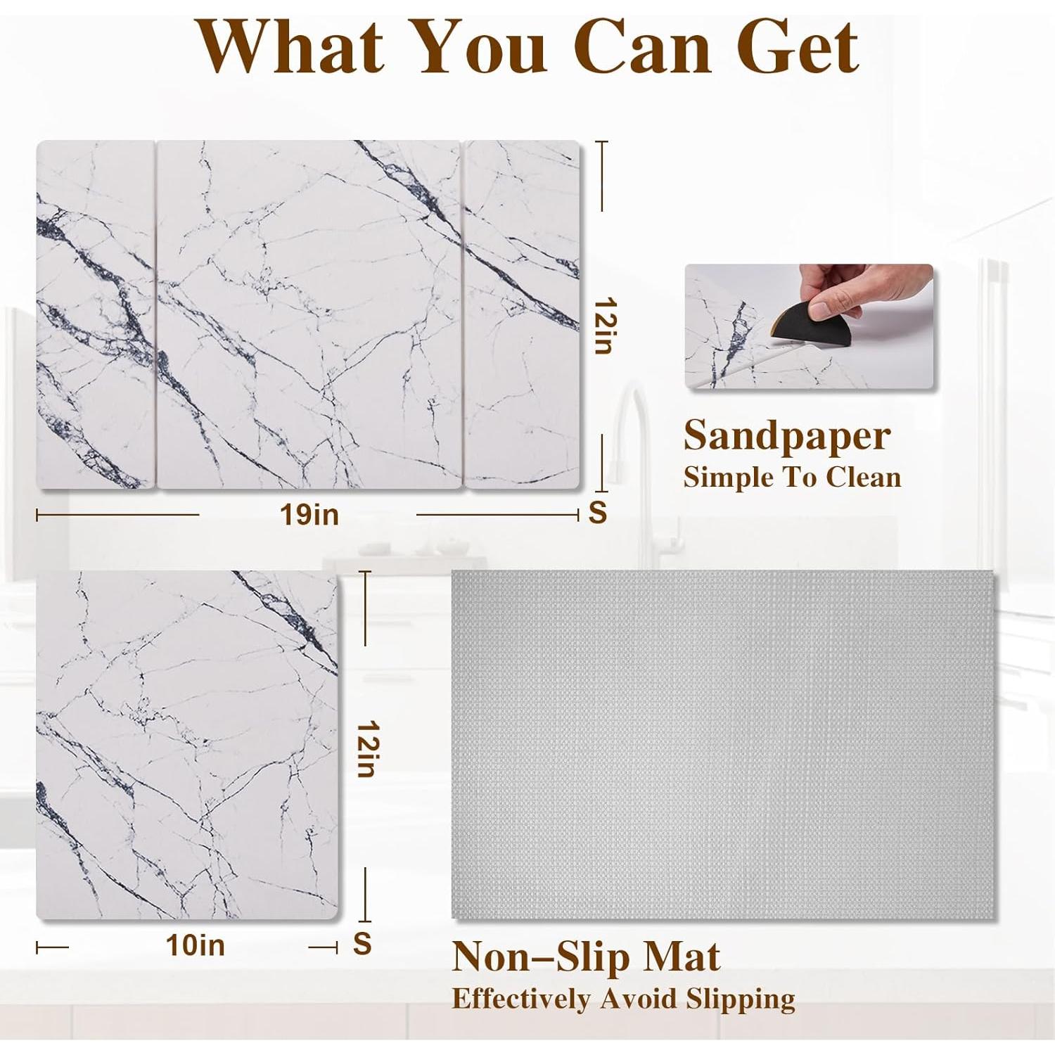 Alfombrilla de Secado de Piedra Diatomácea Watshyon 48.3x30.5cm