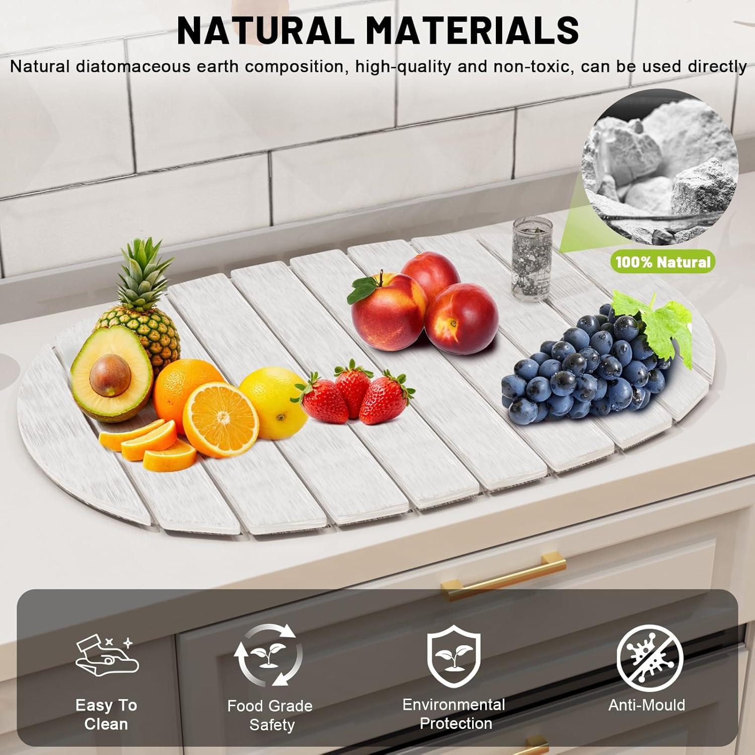 Alfombrilla de Secado de Piedra Diatomácea Julysky 57.9x39.1cm