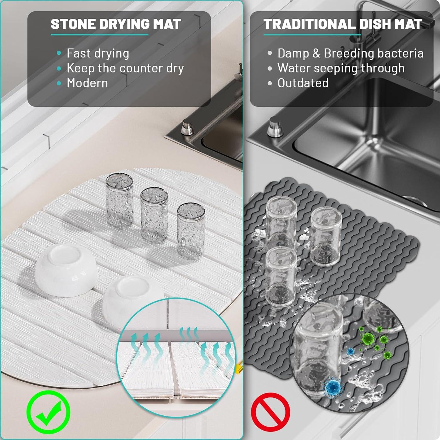 Alfombrilla de Secado de Piedra Diatomácea Julysky 57.9x39.1cm