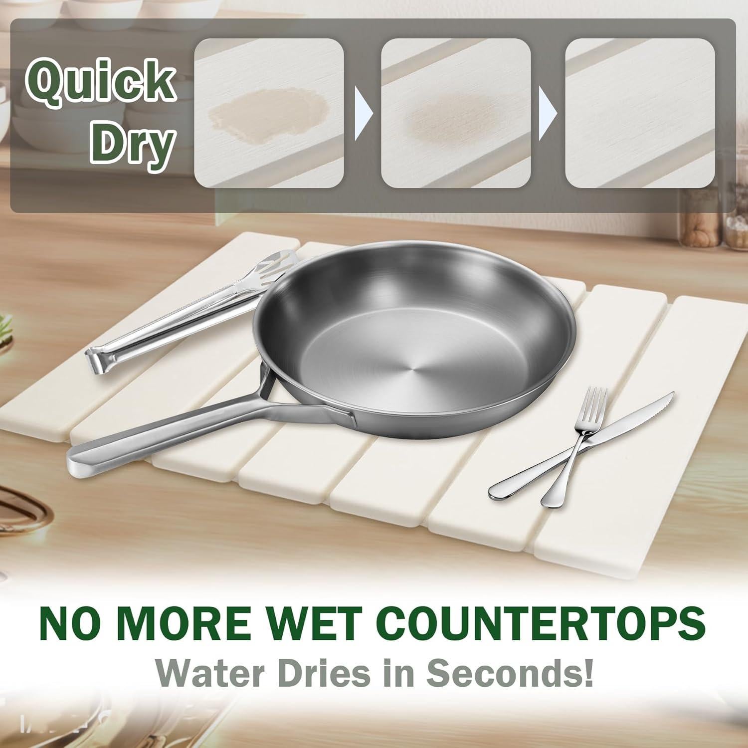 Alfombrilla de Secado de Platos Wind Shear 40x30 cm Diatomácea