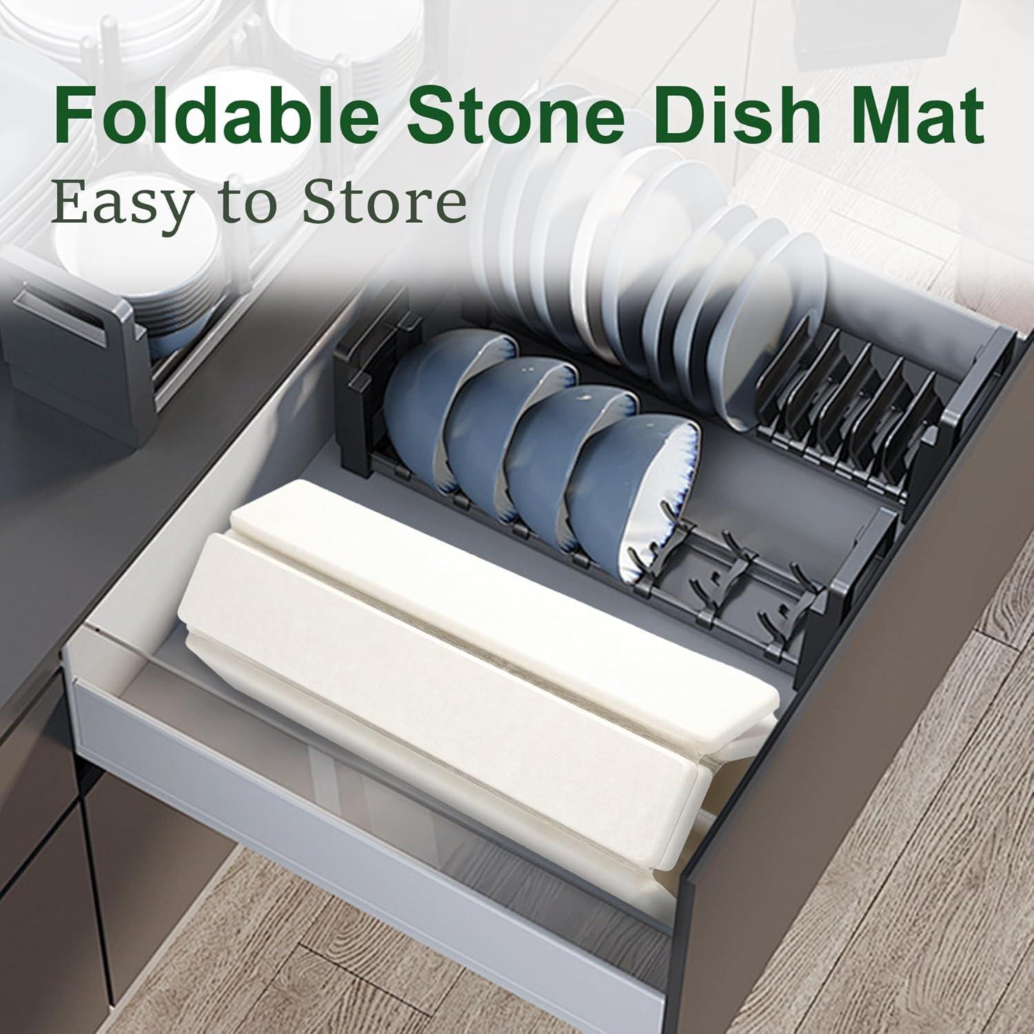 Alfombrilla de Secado de Platos Wind Shear 40x30 cm Diatomácea