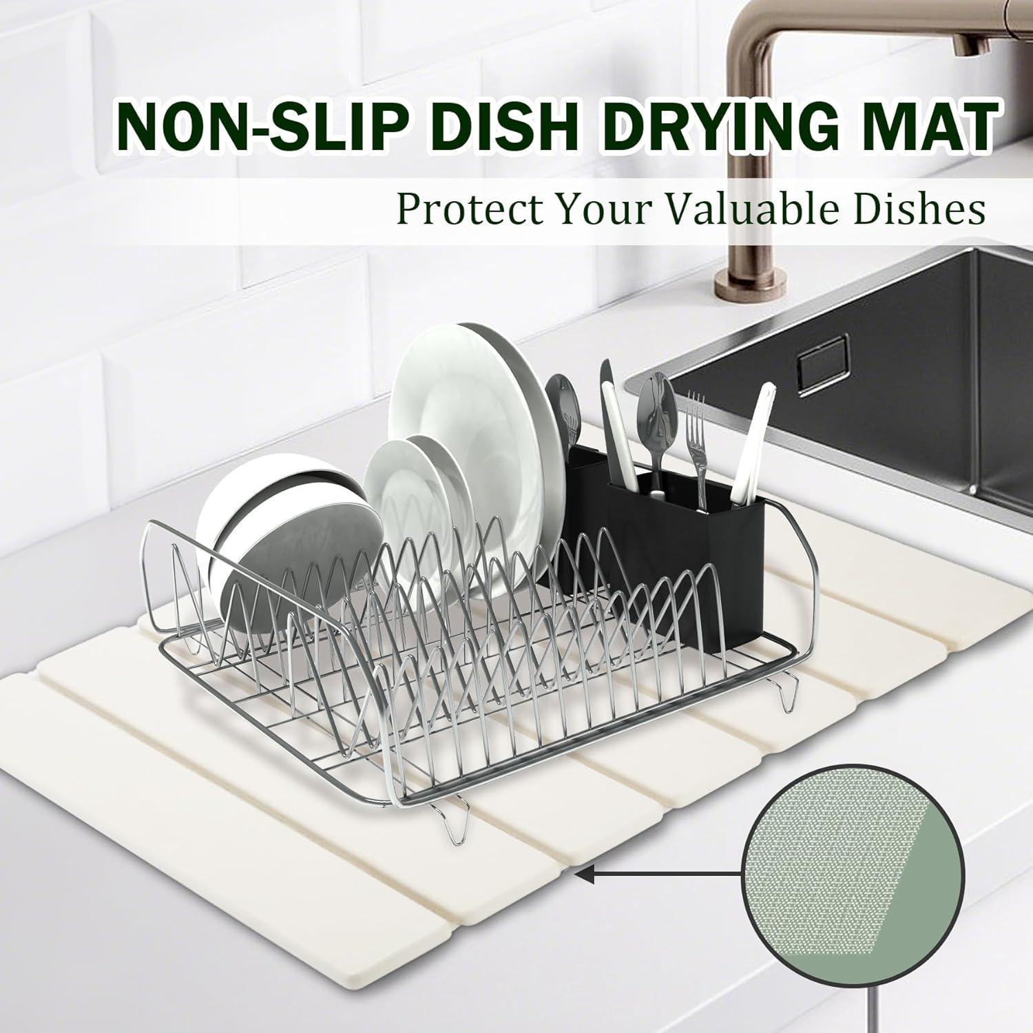 Alfombrilla de Secado de Platos Wind Shear 40x30 cm Diatomácea