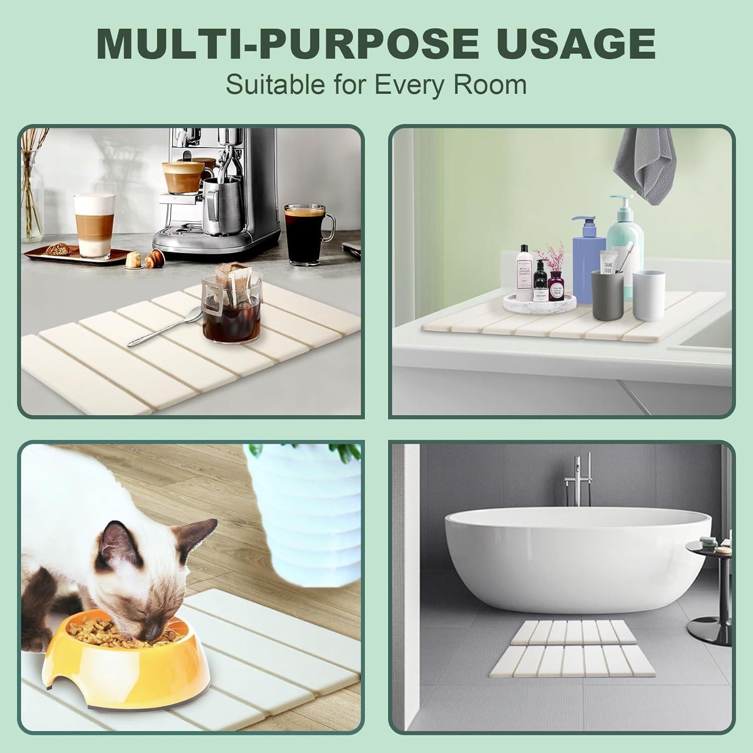 Alfombrilla de Secado de Platos Wind Shear 40x30 cm Diatomácea