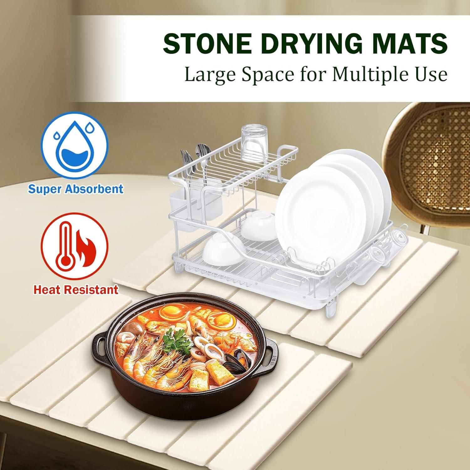 Alfombrilla de Secado de Platos Wind Shear 40x30 cm Diatomácea