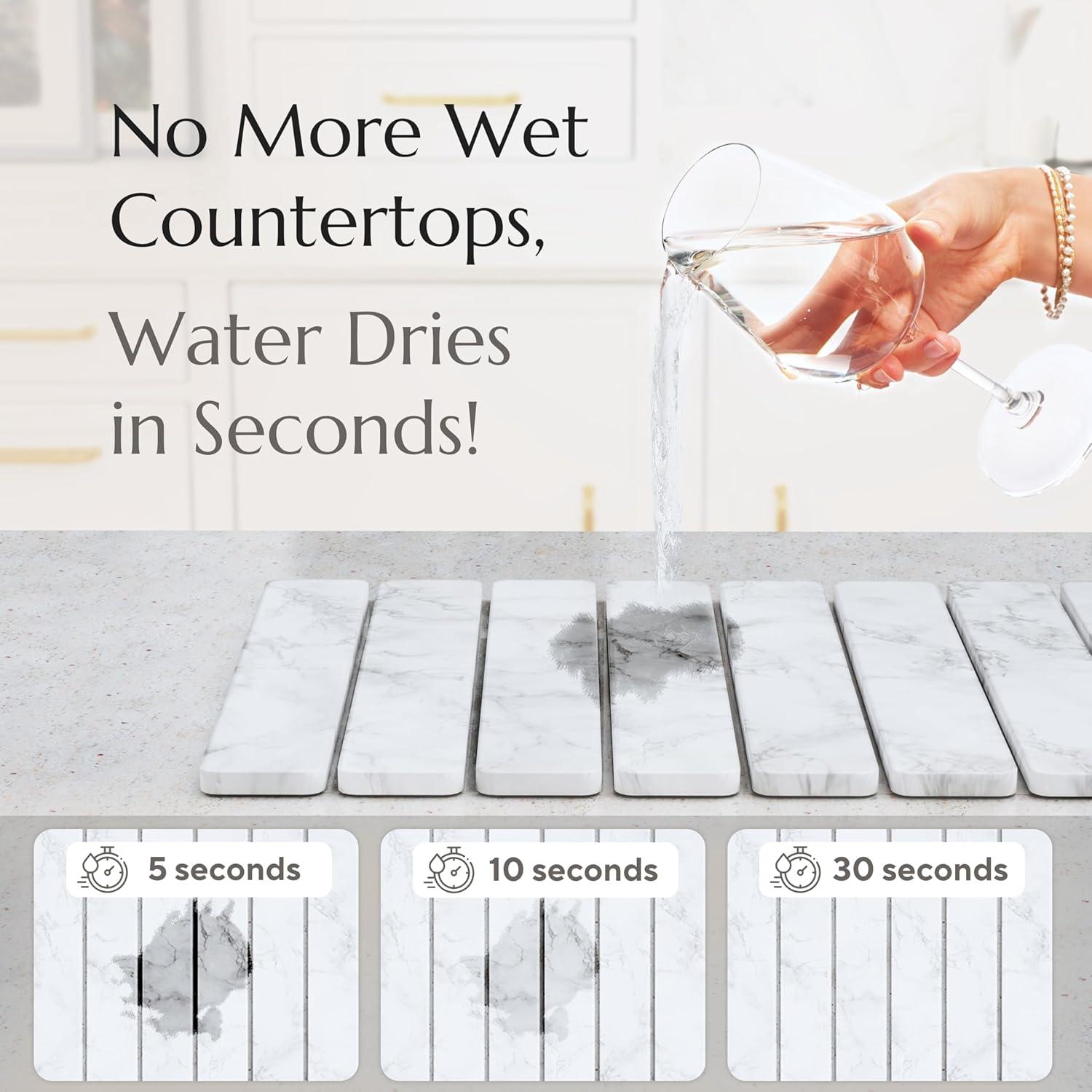 Alfombrilla de Secado de Piedra Diatomácea Chrome Club 45x35cm