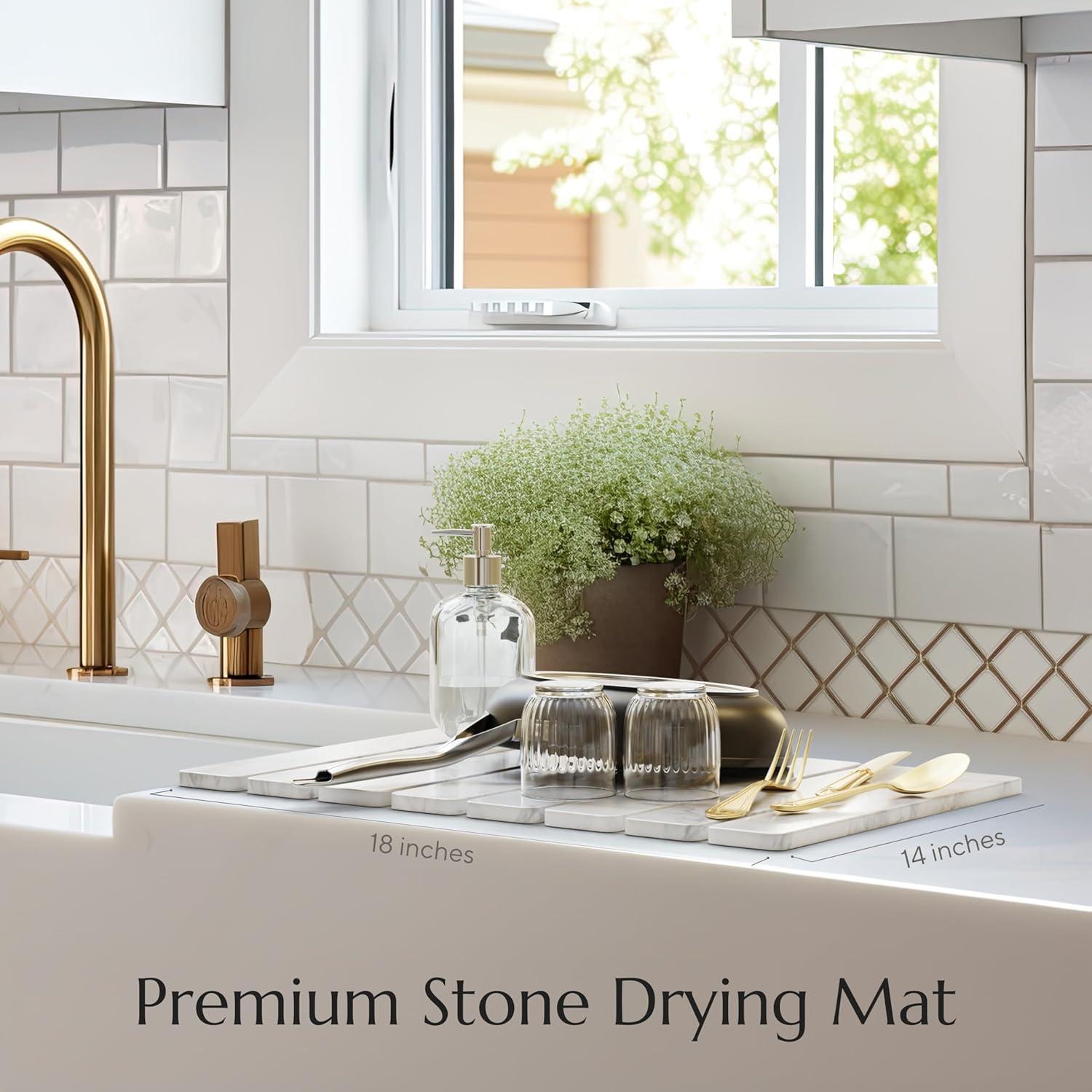 Alfombrilla de Secado de Piedra Diatomácea Chrome Club 45x35cm