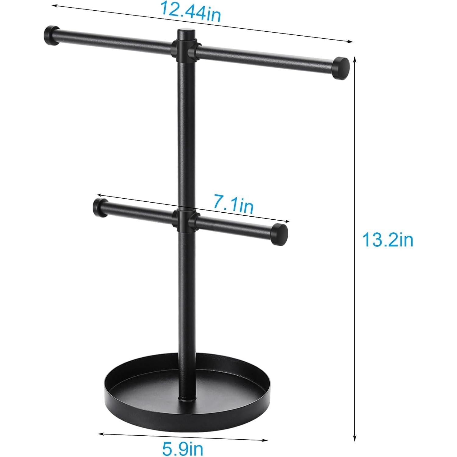 Soporte Organizador de Joyería Bodkar Negro 2 Niveles 32.8 cm