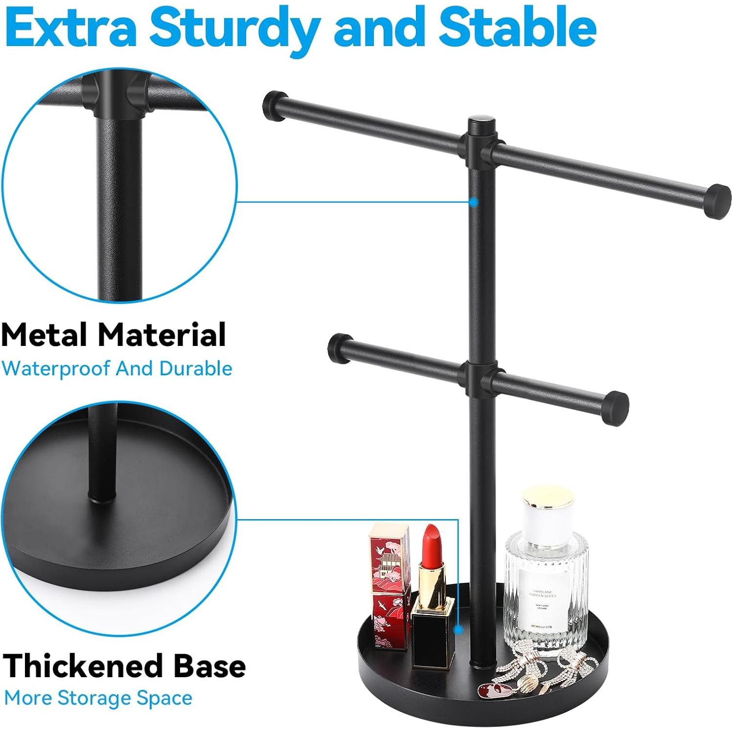 Soporte Organizador de Joyería Bodkar Negro 2 Niveles 32.8 cm