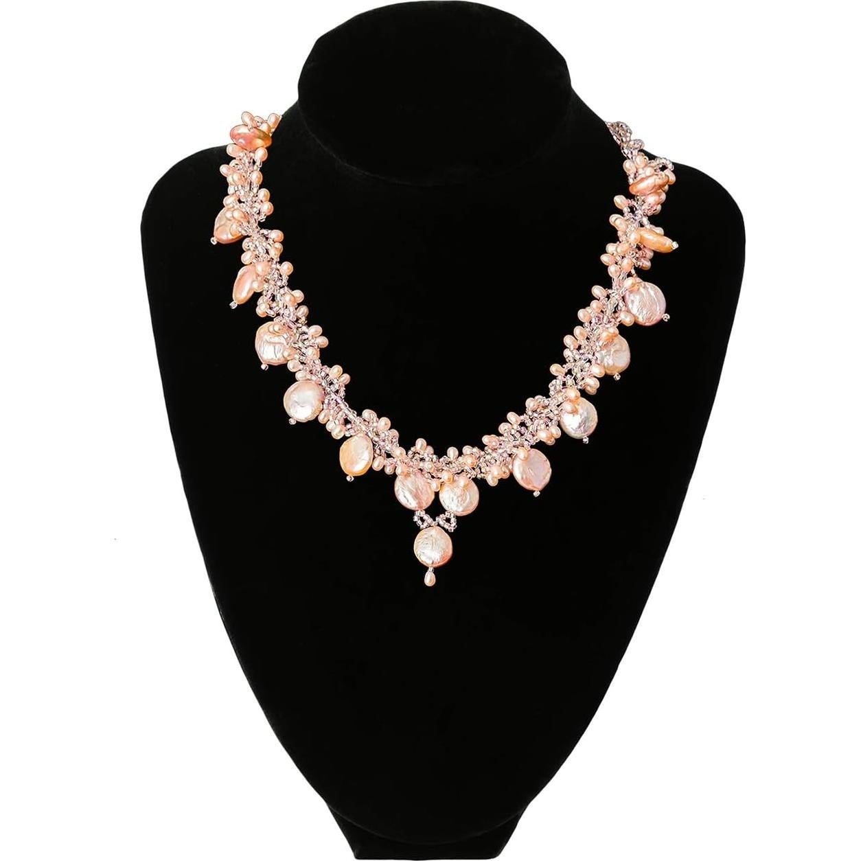 Soporte de Exhibición de Collares Super Z Outlet Terciopelo Negro 22.86 cm