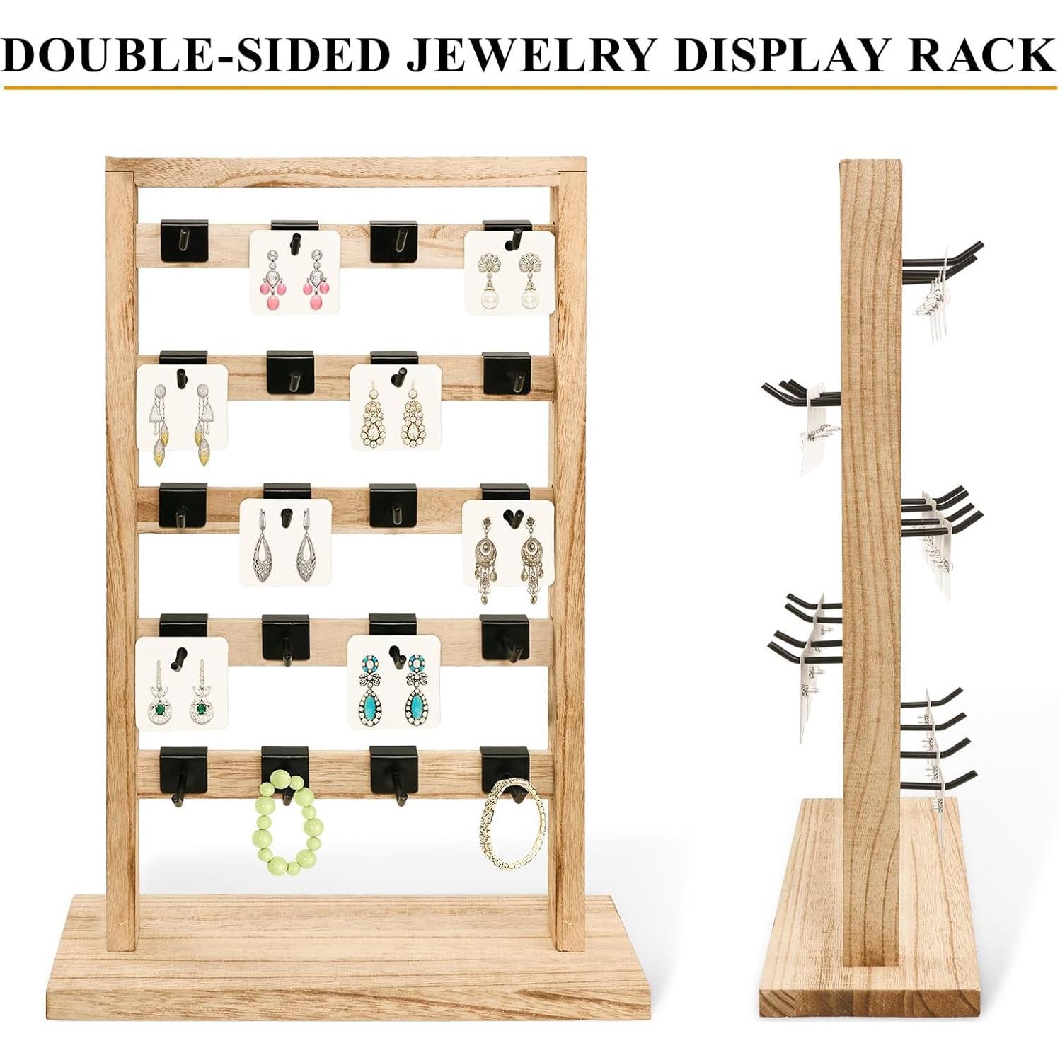 Soporte de Joyería Fumingpal de Madera 5 Niveles 20 Ganchos