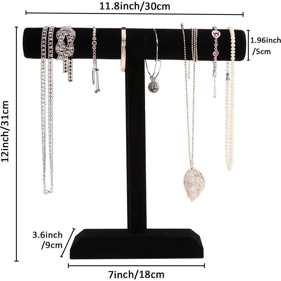 Soporte de Joyería Barelove Terciopelo Negro 30.5 cm