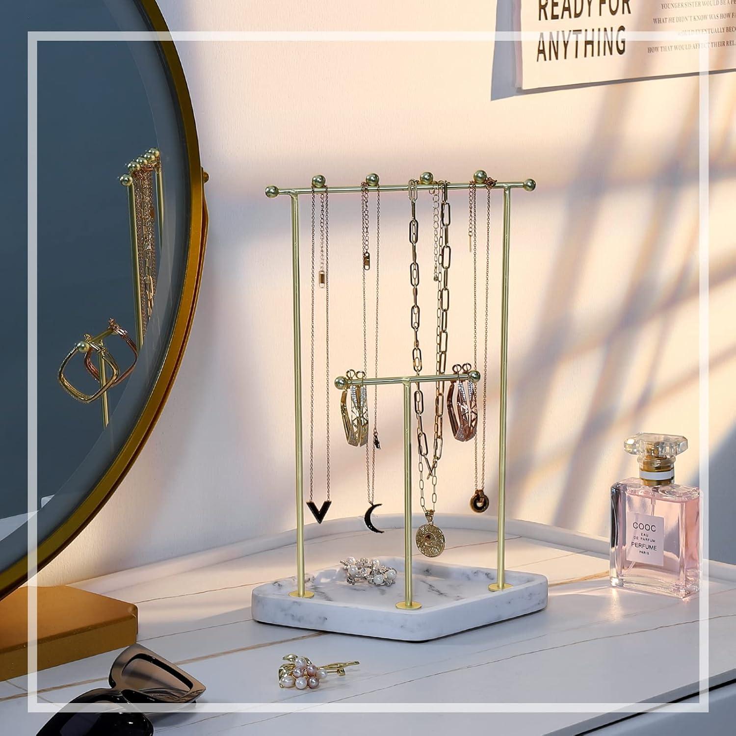 Soporte Organizador de Joyería Emibele con Bandeja de Resina