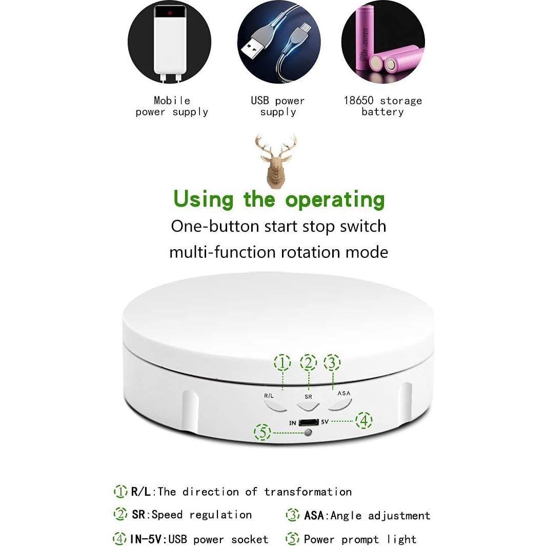 Soporte Rotatorio Motorizado JAYEGT 14.6cm 10kg Carga Negro