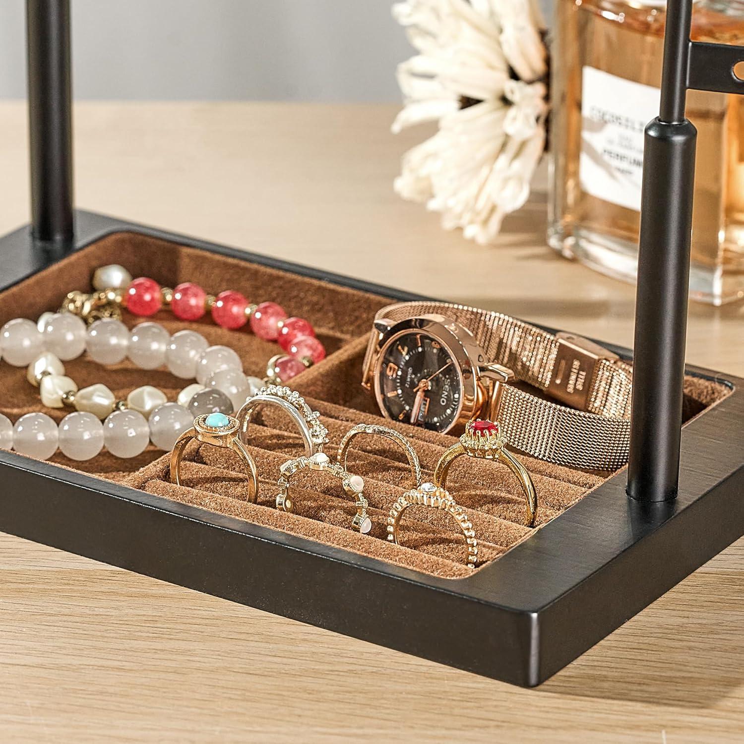 Organizador de Joyería pickpiff Soporte 3 Niveles Negro Marrón