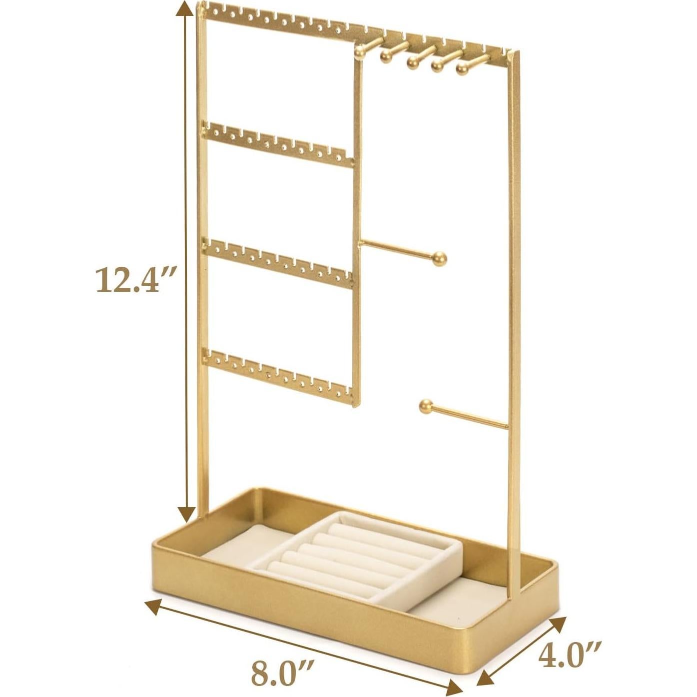 Organizador de Joyería PiQi-Grecge Dorado 4 Niveles Metal
