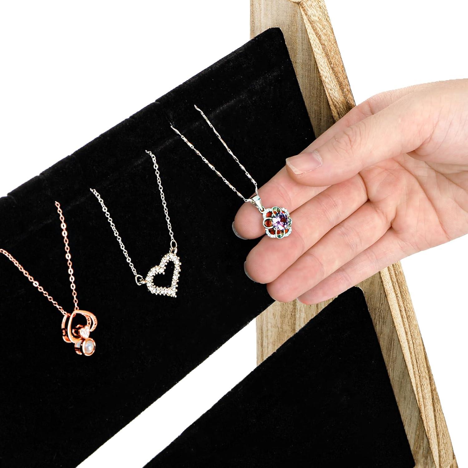 Soporte de exhibición de collares Acshio 3 niveles 72 ranuras