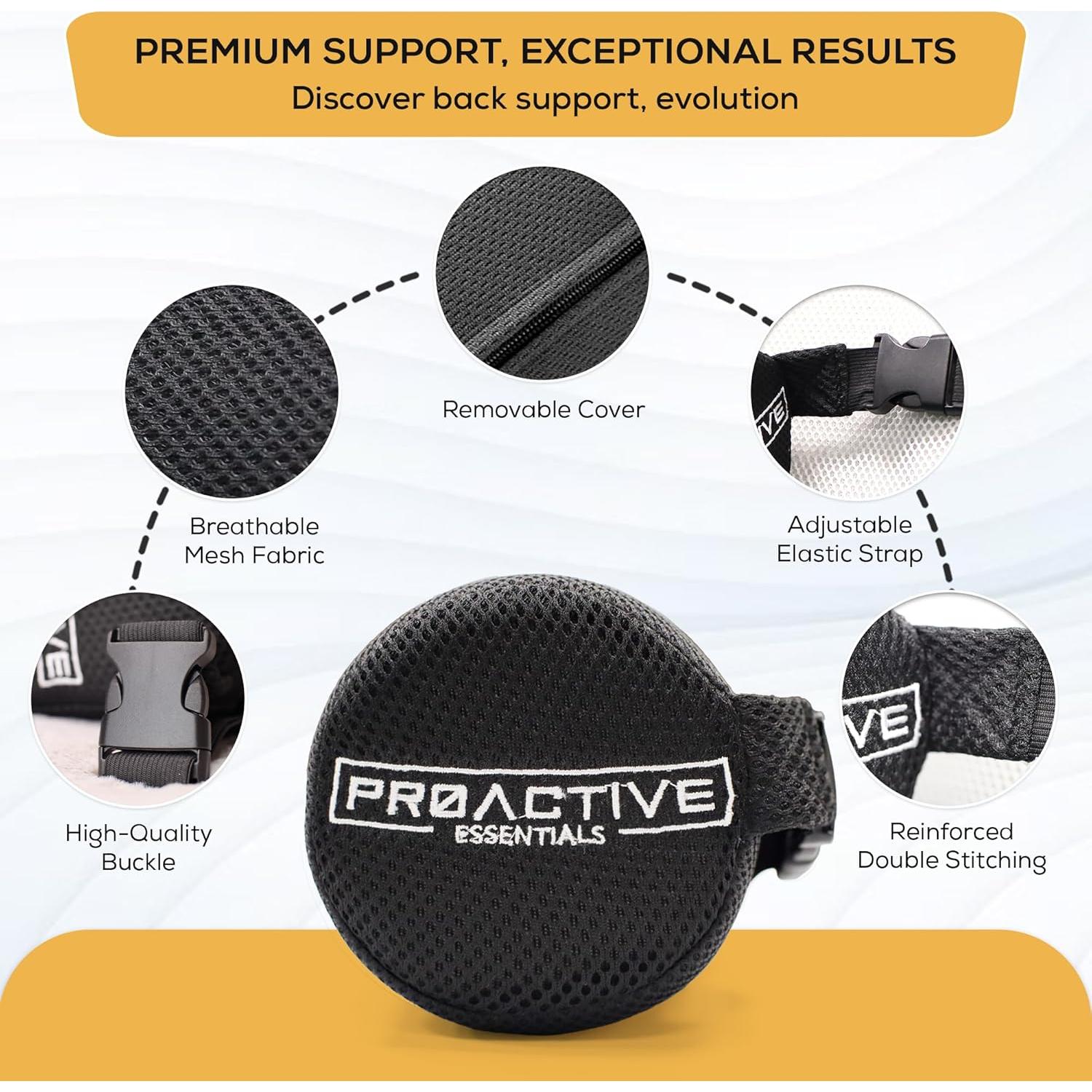 Cojín Lumbar Proactive Essentials D-Shaped Grande Firme