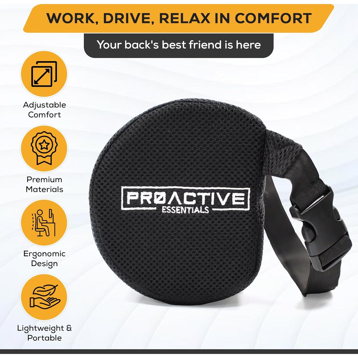 Cojín Lumbar Proactive Essentials D-Shaped Grande Firme