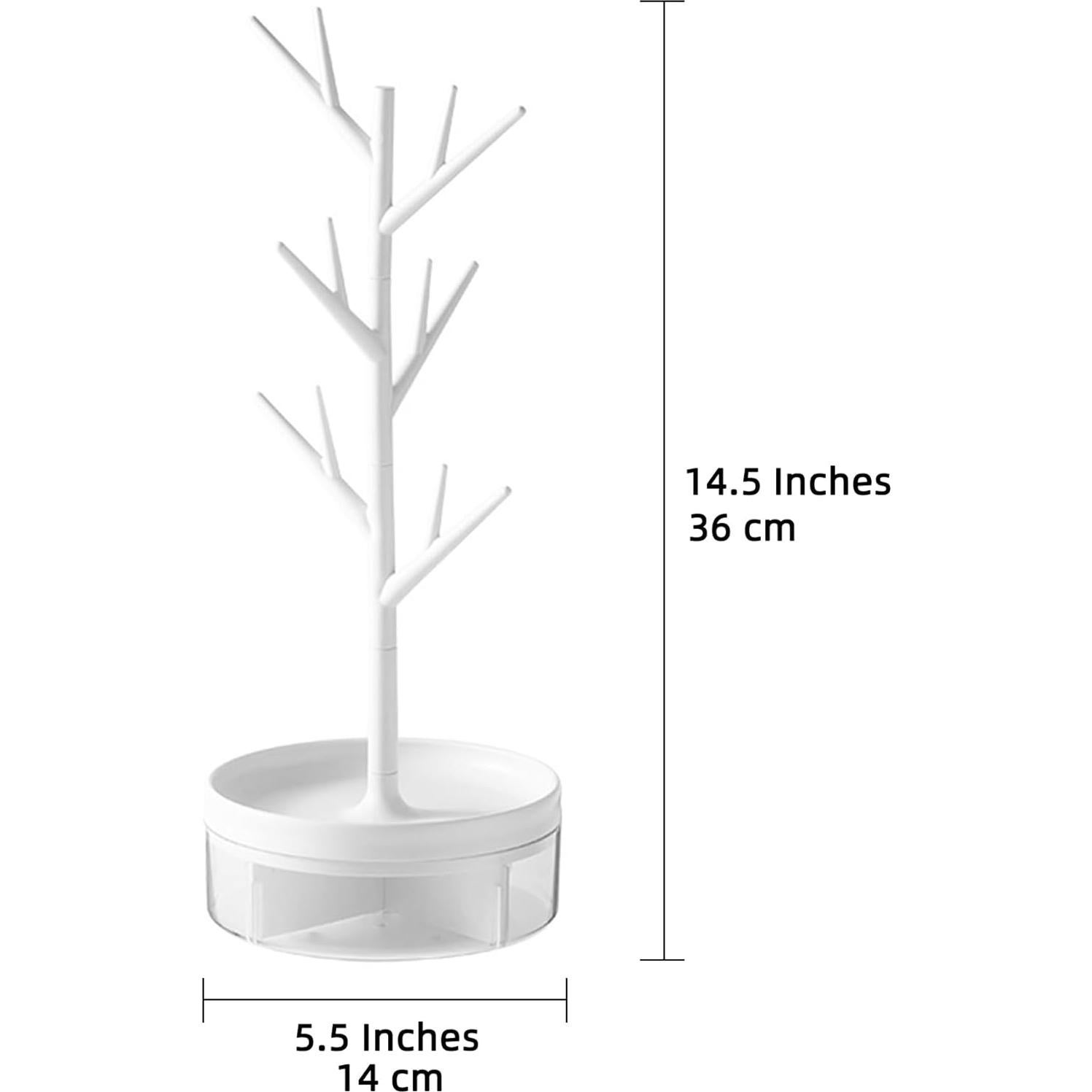Soporte de Joyería Half Room en Forma de Árbol Blanco