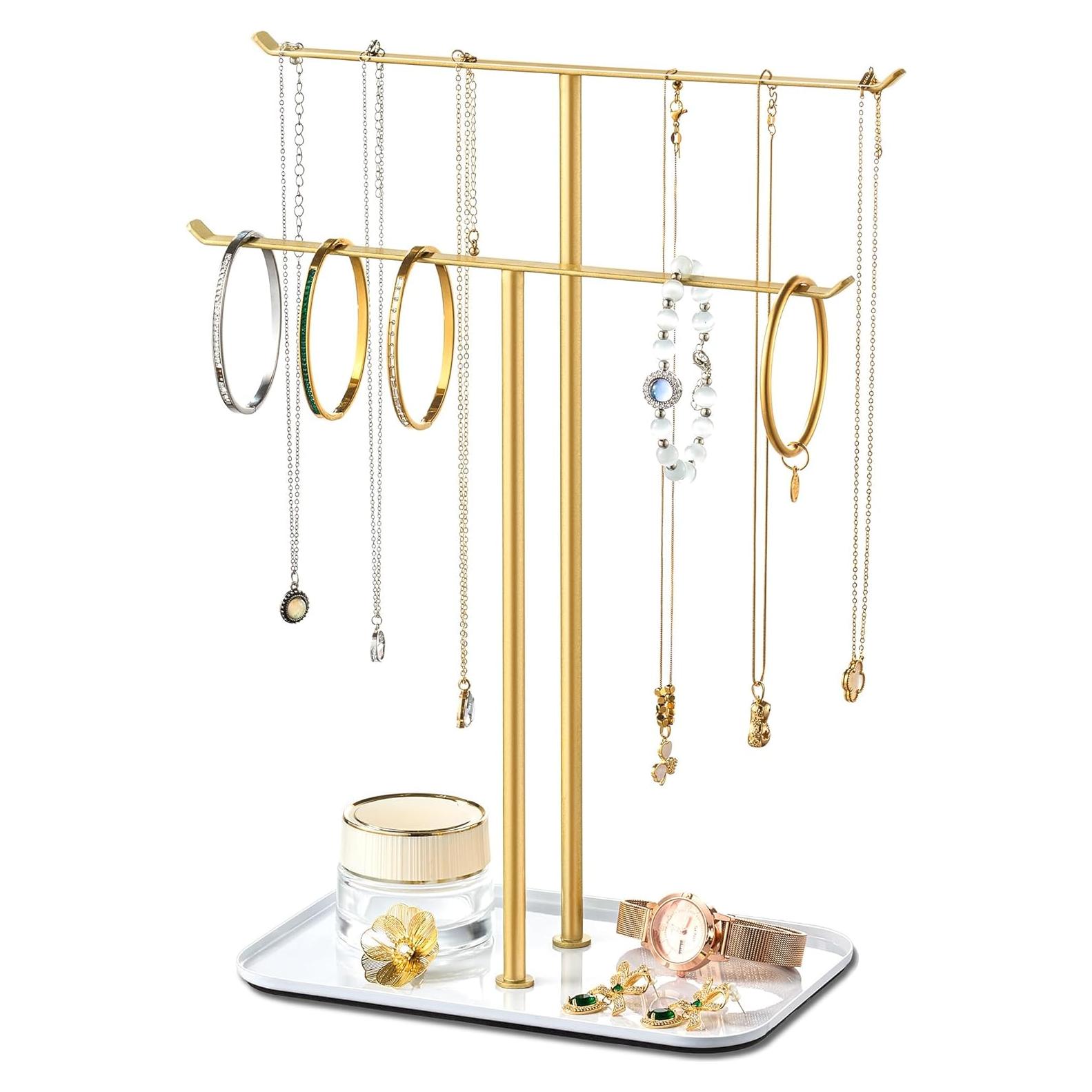 Soporte para Collar pickpiff Dorado - Organizador de Joyería en T