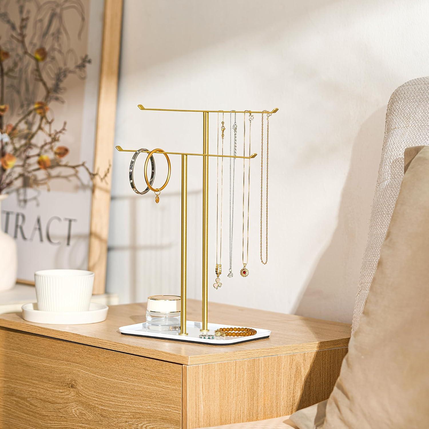 Soporte para Collar pickpiff Dorado - Organizador de Joyería en T