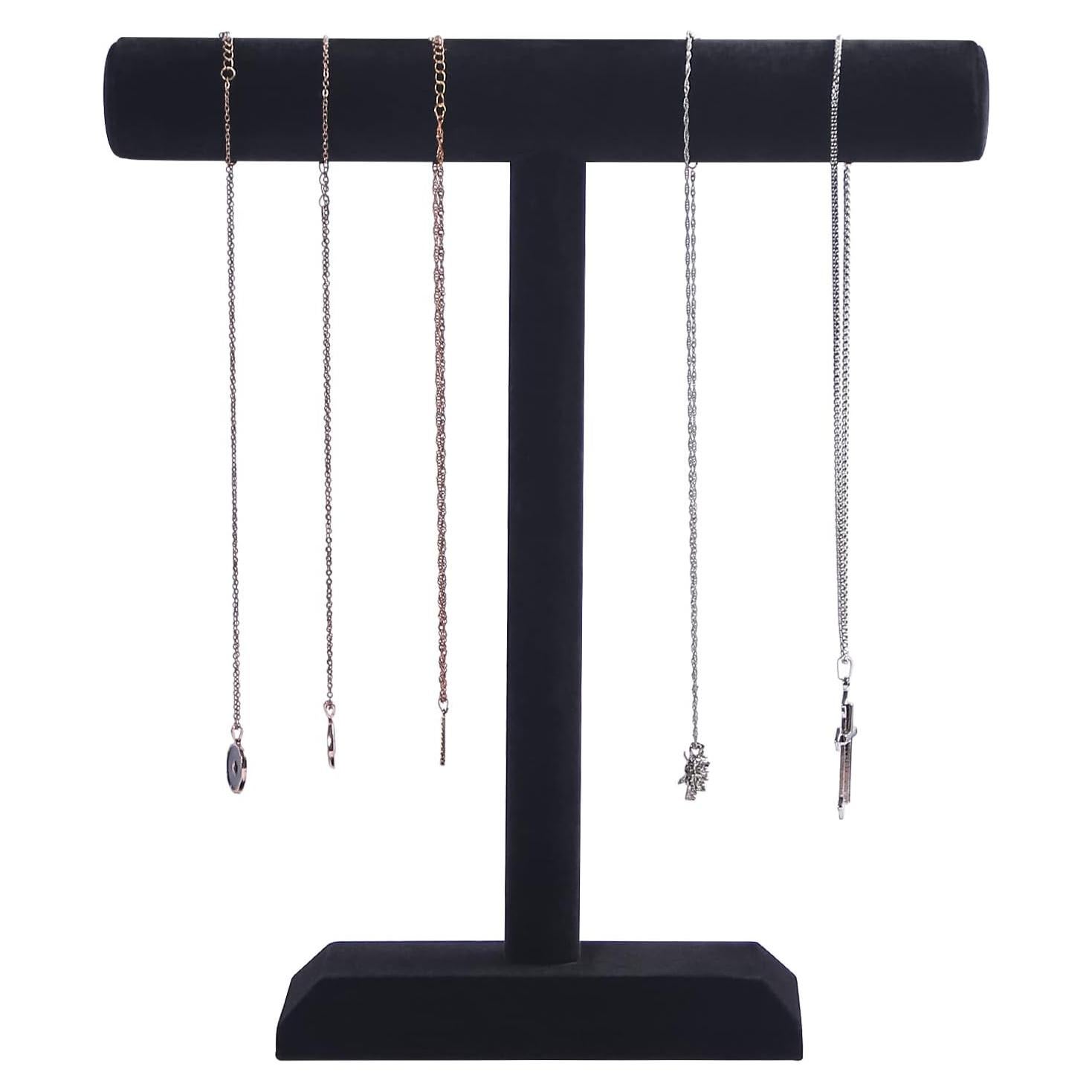 Soporte para Collares Pangkeep de Terciopelo Negro 35cm
