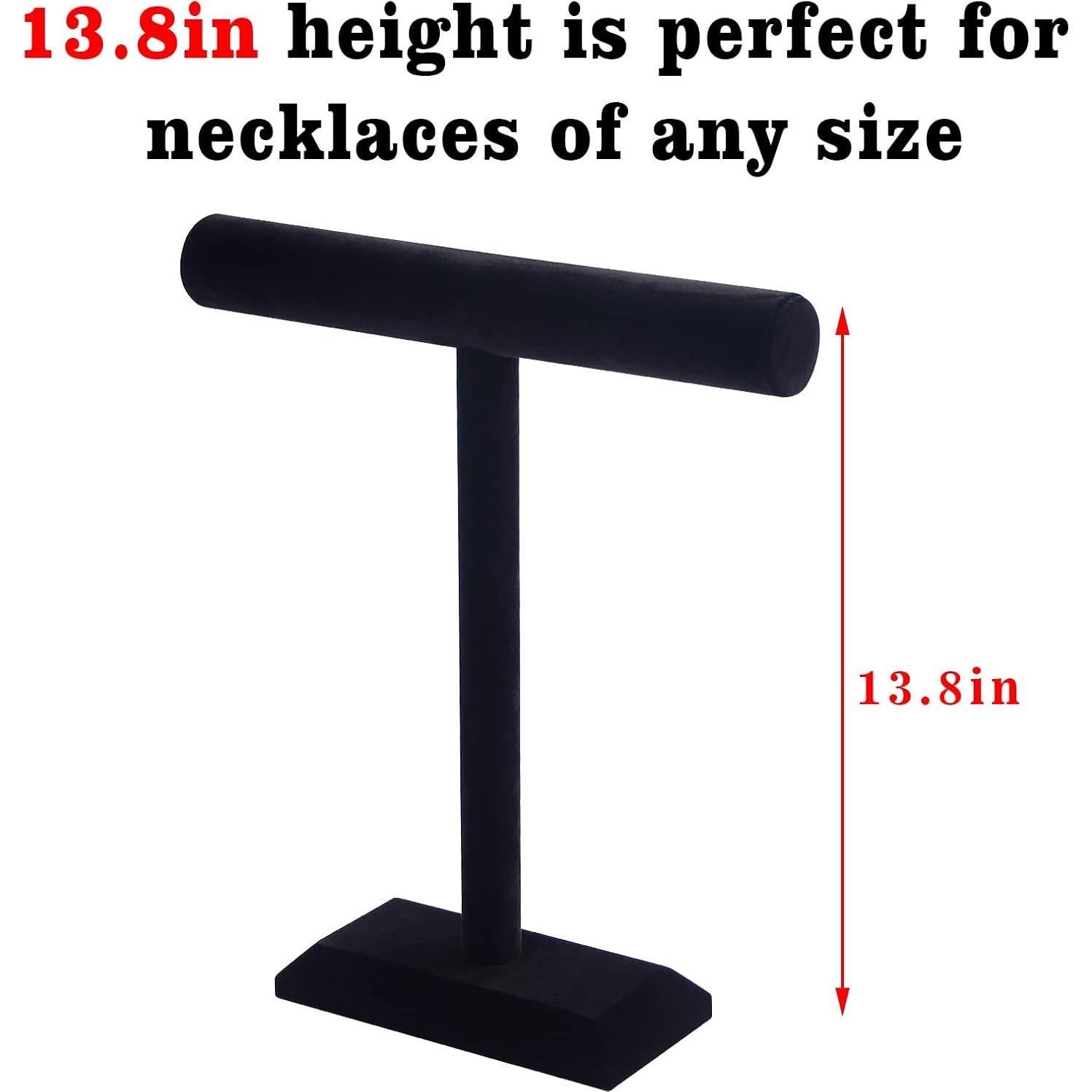 Soporte para Collares Pangkeep de Terciopelo Negro 35cm